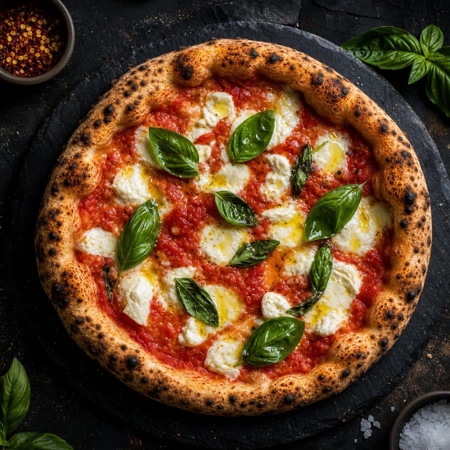 Pizza au feu de bois